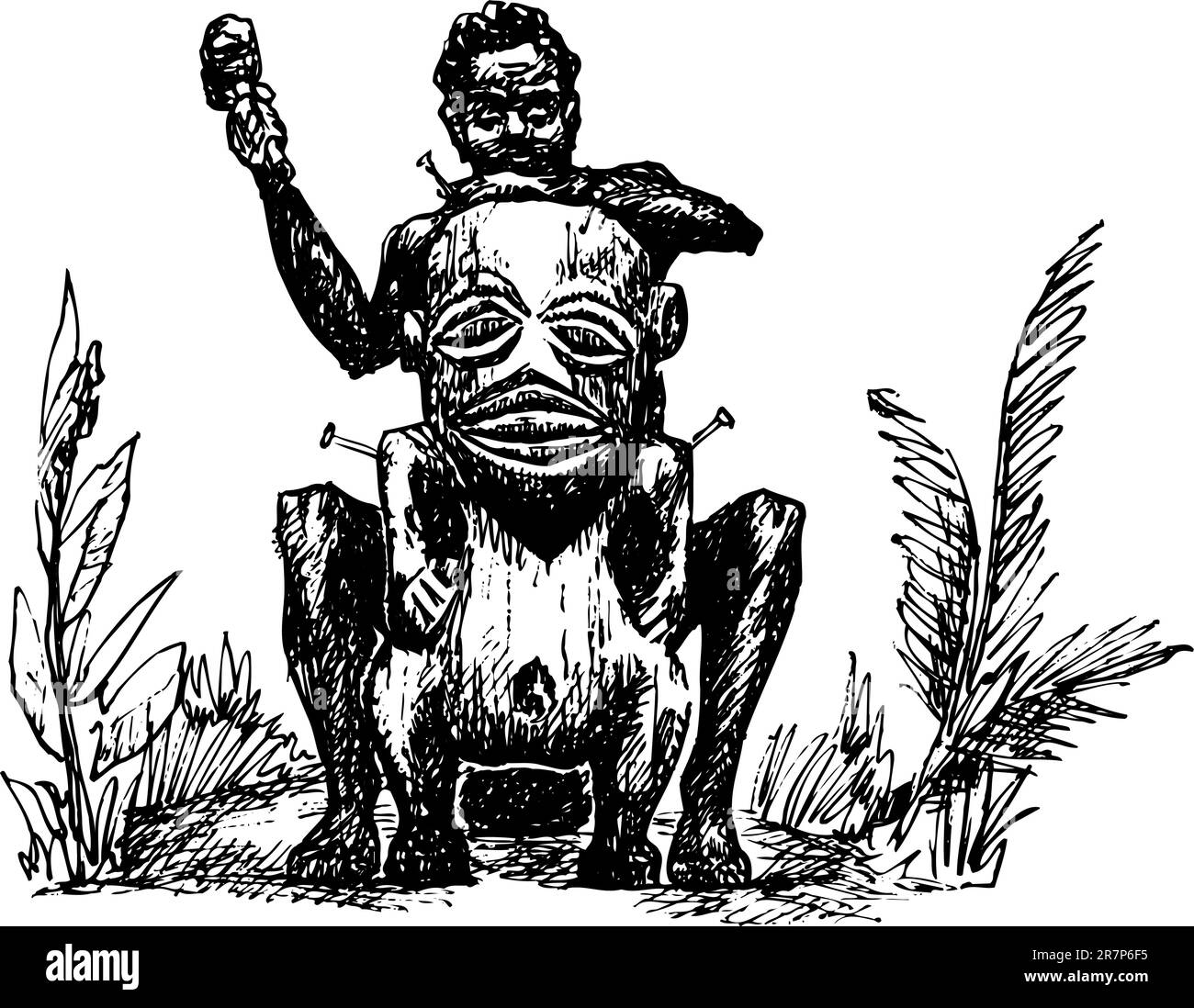 Uomo che fa idolo Illustrazione Vettoriale