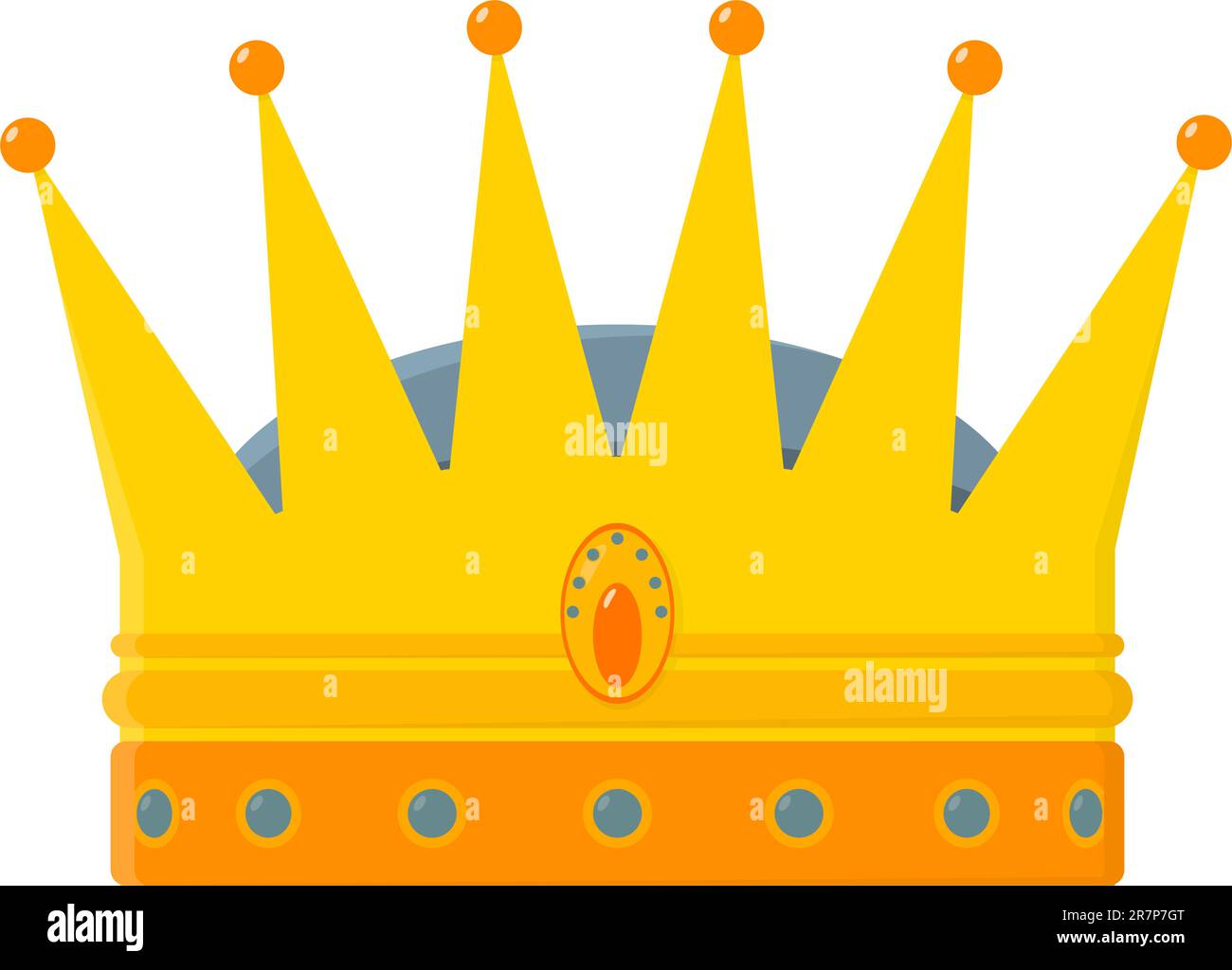 Corona reale d'oro stilizzata - illustrazione vettoriale Illustrazione Vettoriale