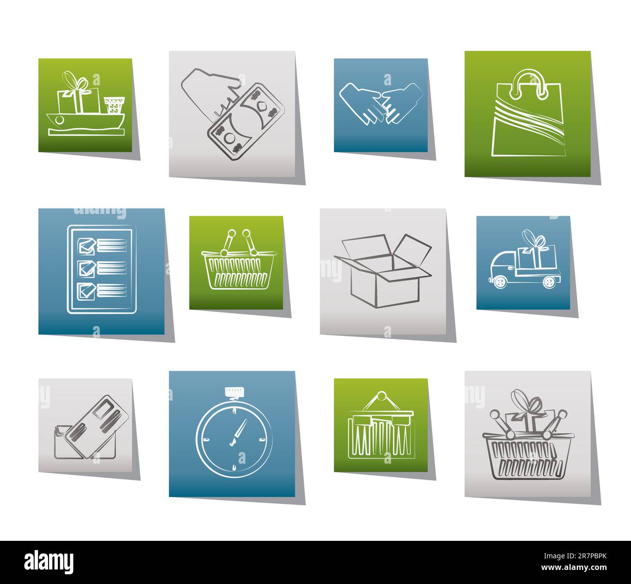 Spedizioni e logistica - icone vector icon set Illustrazione Vettoriale