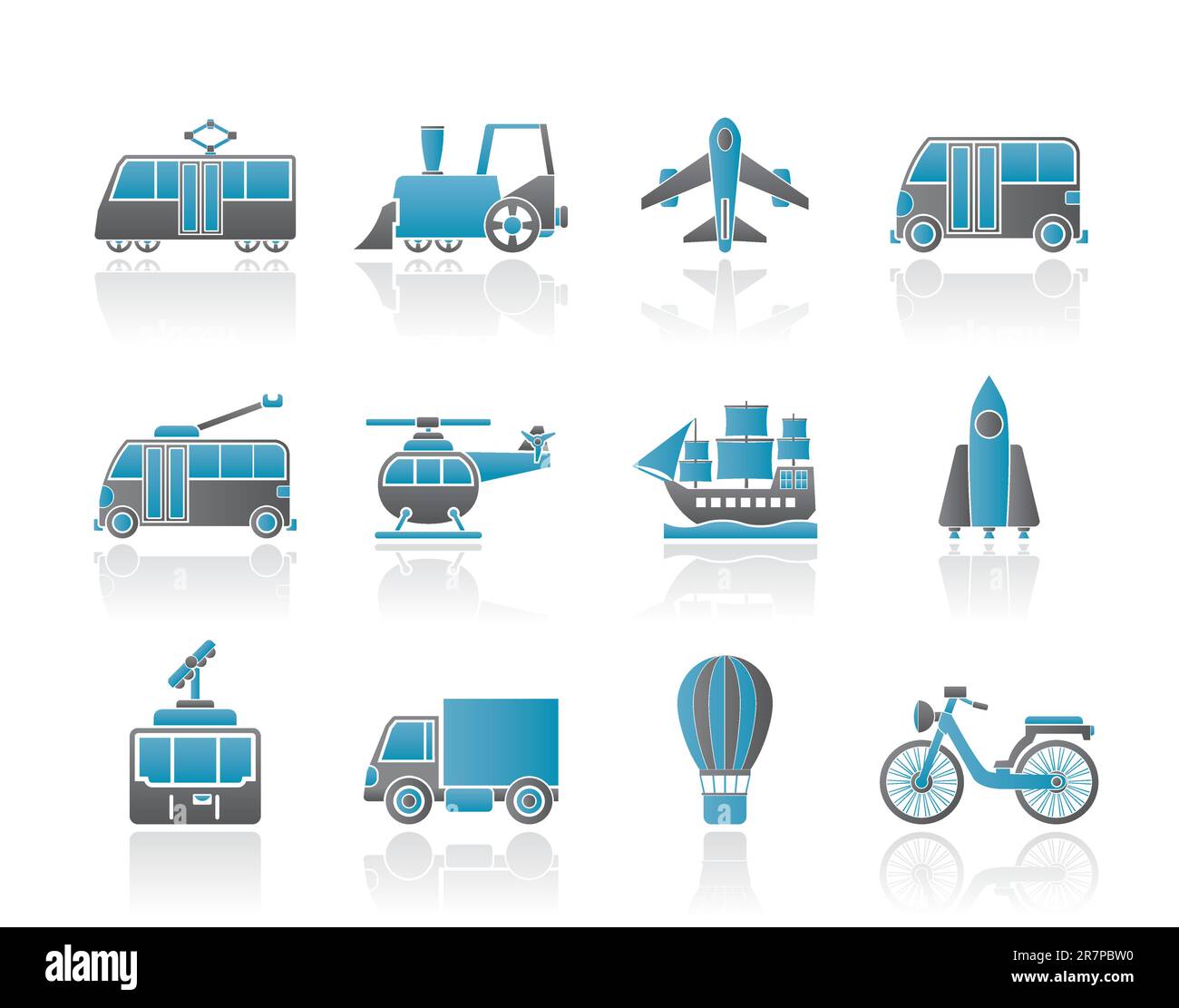 Viaggi e trasporti icone - vettore icona impostare Illustrazione Vettoriale