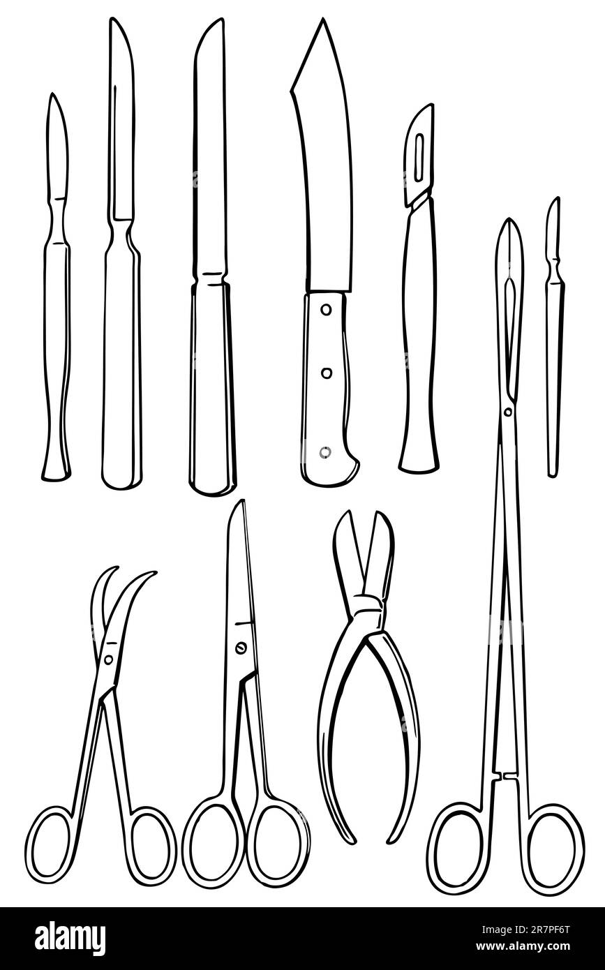 Molti strumenti diversi isolati su bianco Illustrazione Vettoriale