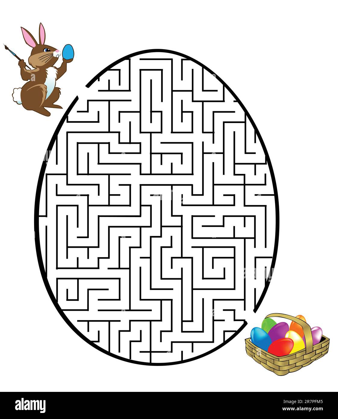 Rabbit sta cercando le uova Illustrazione Vettoriale