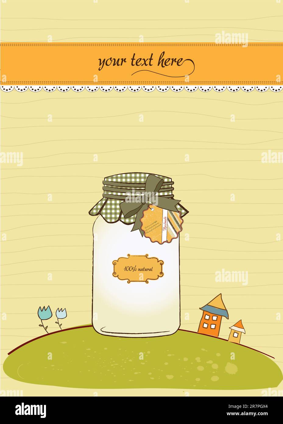 Puro alimenti biologici jar Illustrazione Vettoriale