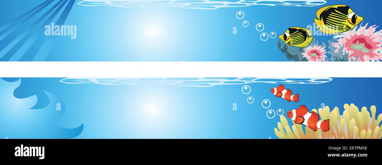 Illustrazioni di sfondo di Tropicale scena subacquea Illustrazione Vettoriale