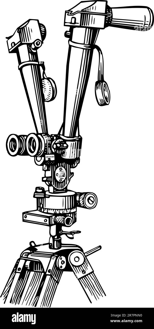 Range-finder isolato su bianco Illustrazione Vettoriale