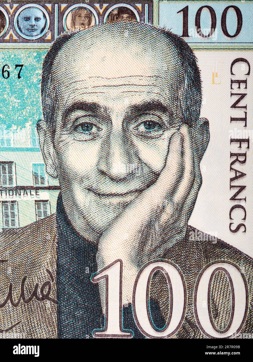 Louis de Funes un ritratto di denaro francese Foto Stock