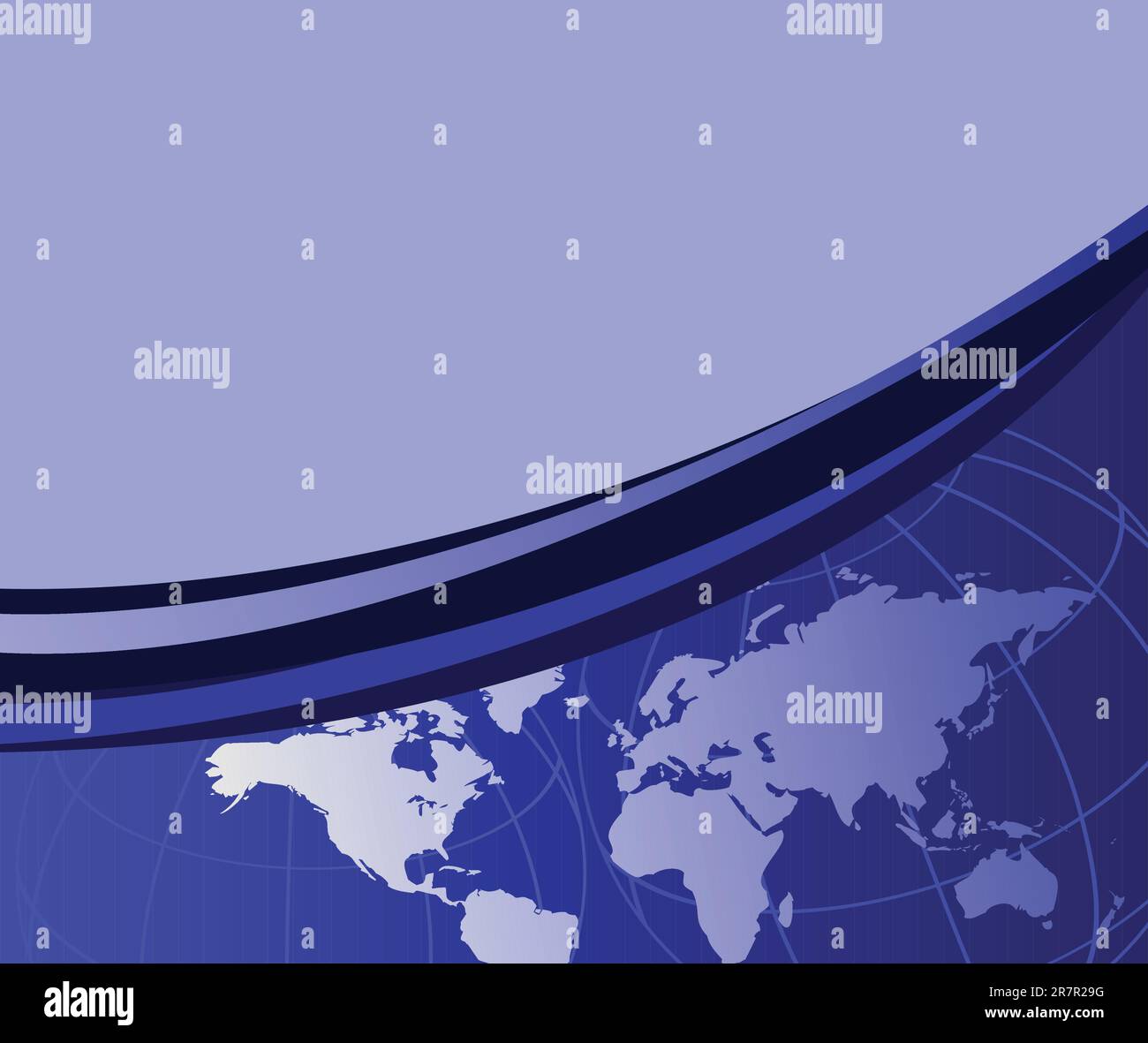 Sfondo con mappa del mondo e lo spazio per il testo Illustrazione Vettoriale