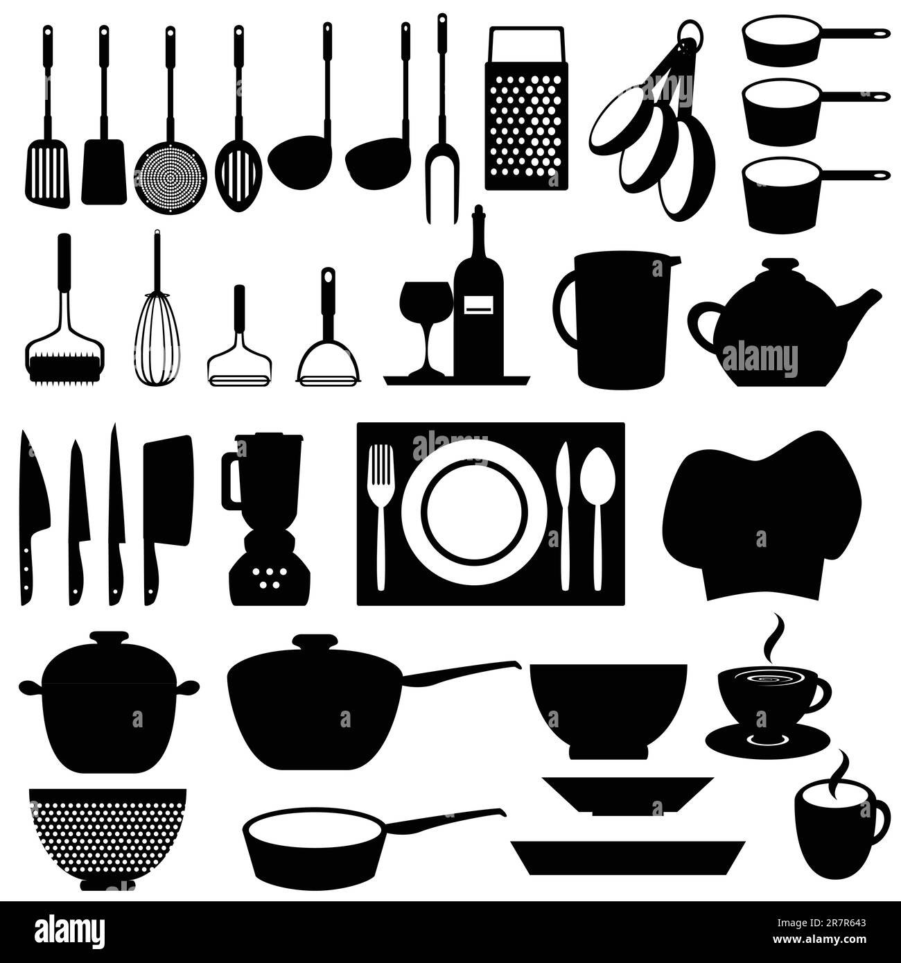 Utensili da cucina e utensili da cucina Illustrazione Vettoriale