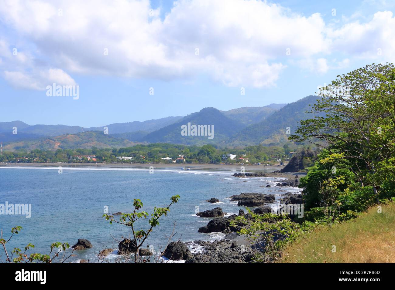 Vista a Jaco Beach, Puntarena in Costa Rica Foto Stock