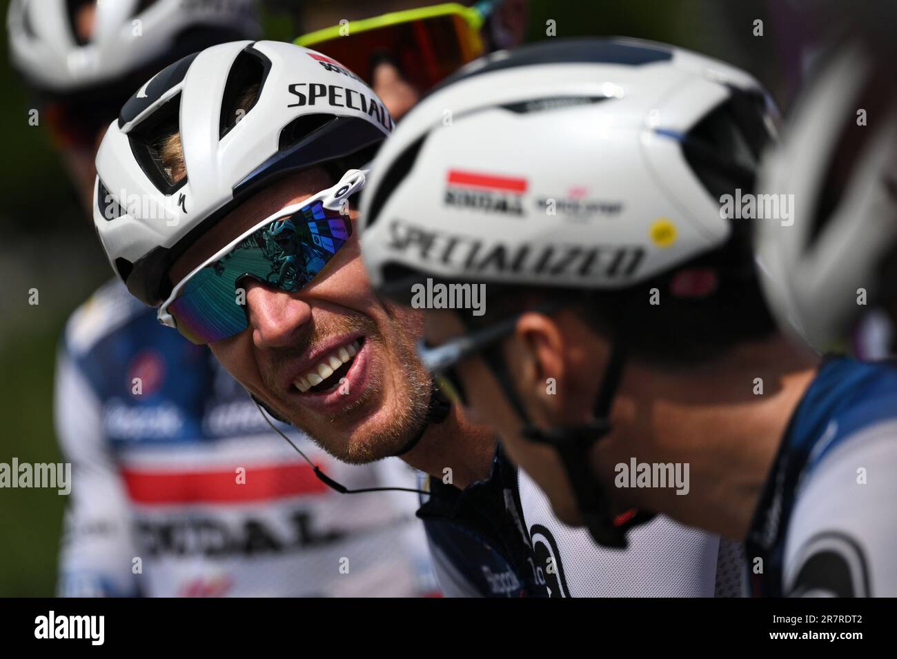 Durbuy, Belgio. 17th giugno, 2023. Il belga Tim Declercq di Soudal Quick-Step raffigurato all'inizio della tappa 4 della gara ciclistica Belgium Tour di Baloise, da e per Durbuy (172, 6 km) sabato 17 giugno 2023. FOTO DI BELGA DAVID STOCKMAN Credit: Agenzia Notizie di Belga/Alamy Live News Foto Stock