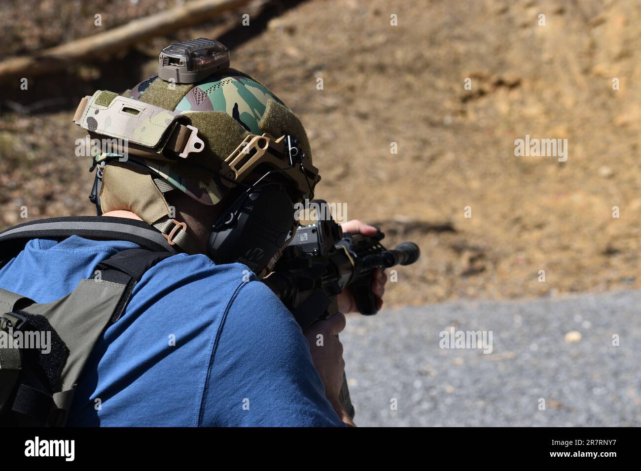 Allenamento sul poligono di tiro Foto Stock