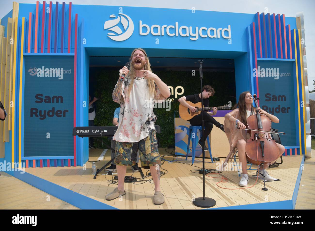 Newport, Regno Unito. 17th giugno 23. Sam Ryder. Festa dell'isola di Wight. Credit: Graham Tarrant/Alamy Live News Foto Stock