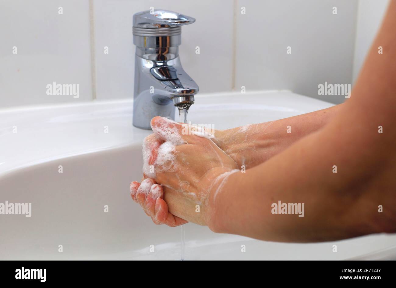 Igiene, lavaggio a mano, Germania Foto Stock