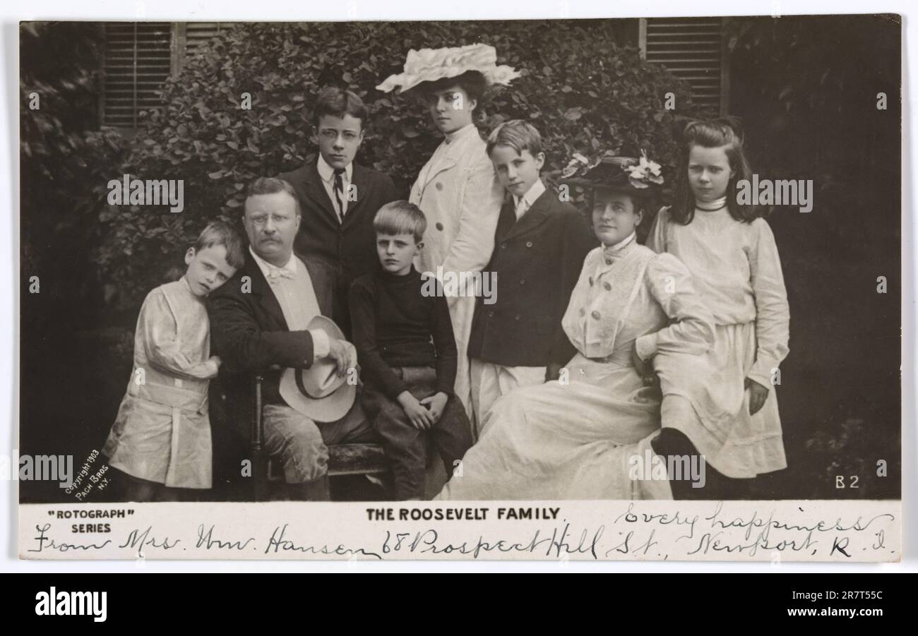 Theodore Roosevelt Famiglia 1903 Foto Stock