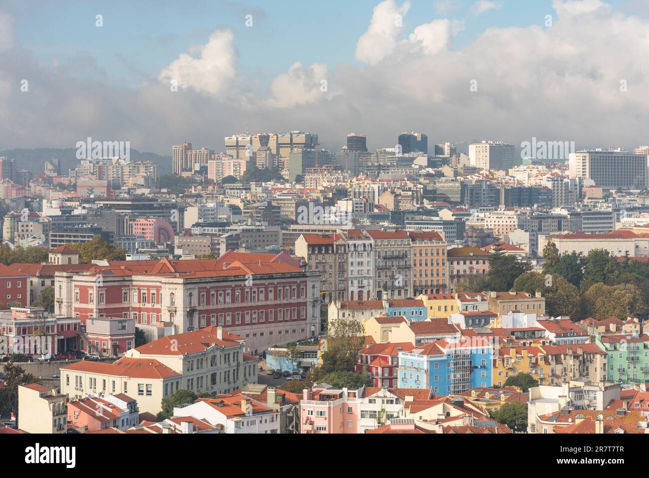 Vedi direzione nord-ovest per le Torri Amoreiras, costruite nel Foto Stock