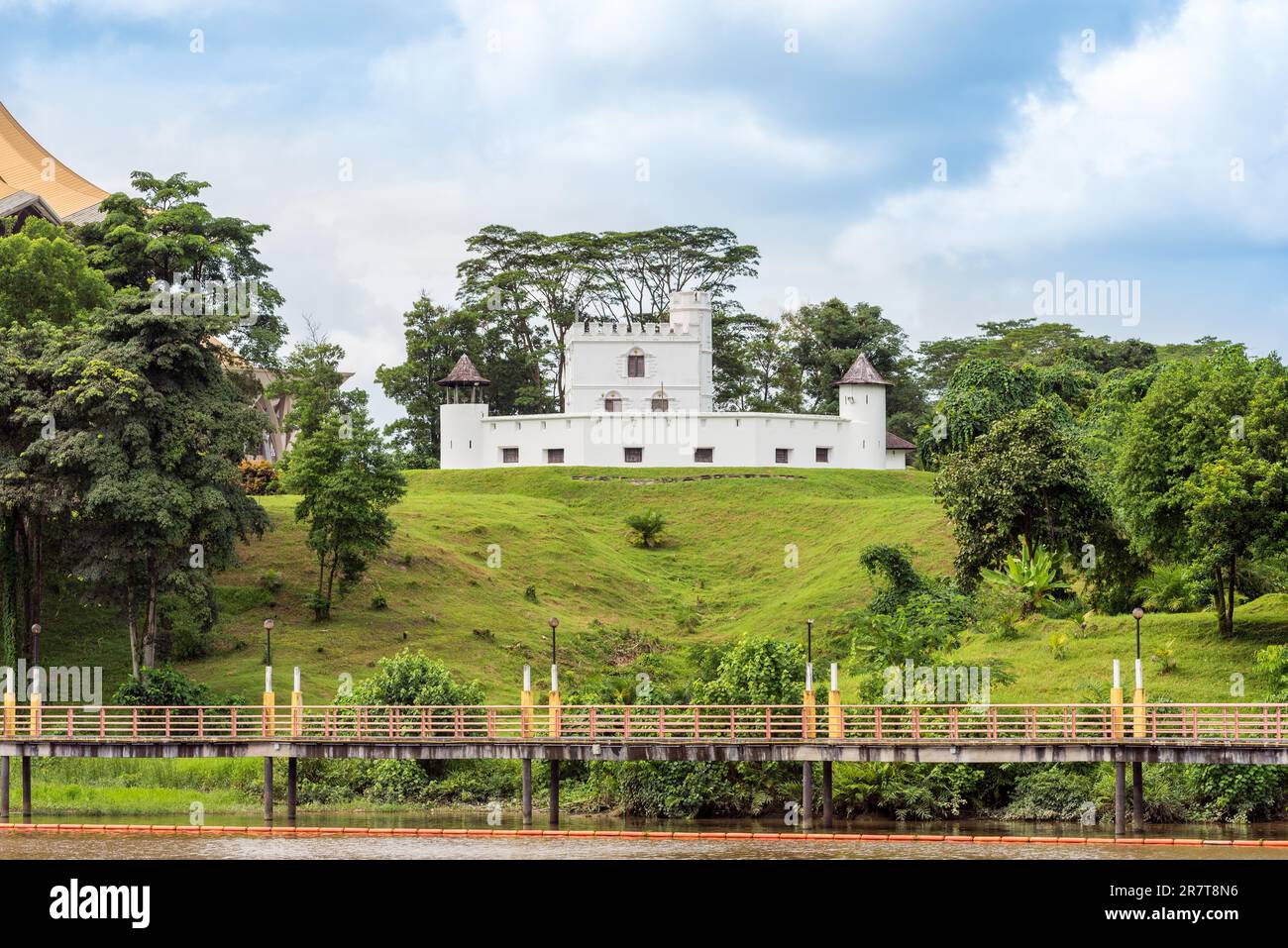 Forte Margherita è un antico forte costruito nel 1879 da Charles Brooke, Rajah di Sarawak situato a Kuching, Sarawak, Malesia Foto Stock