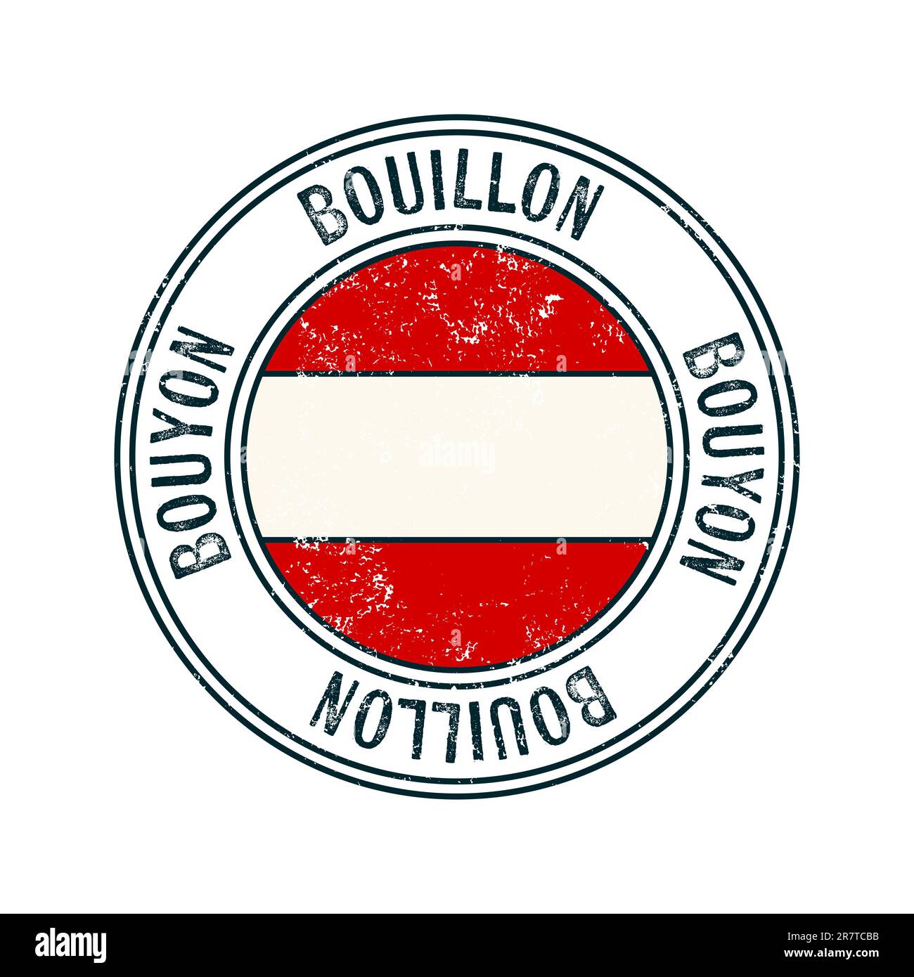 Bouillon, Belgio, francobollo di gomma con grunge vettoriale su sfondo bianco Foto Stock