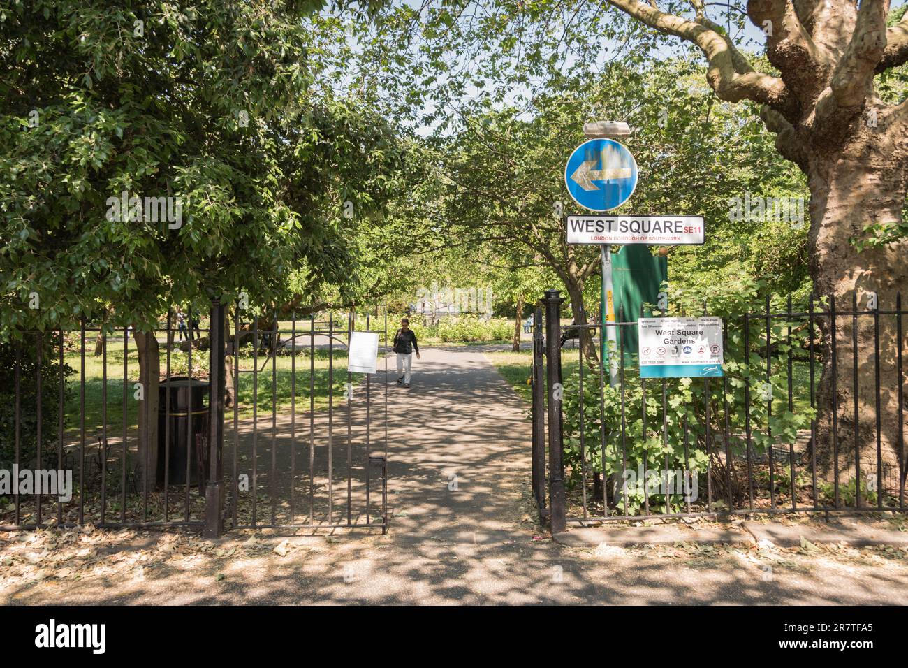 West Square Gardens, Lambeth, Londra, SE11, Inghilterra, REGNO UNITO Foto Stock