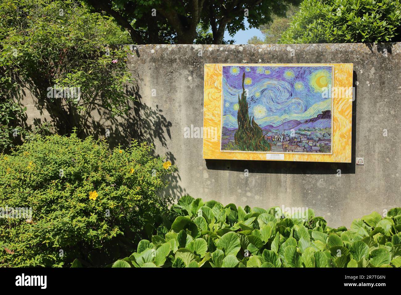 Museo Circut van Gogh con replica pittura la notte stellata di Vincent van Gogh, Saint-Paul-de-Mausole, St, Saint-Remy-de-Provence, Provenza Foto Stock