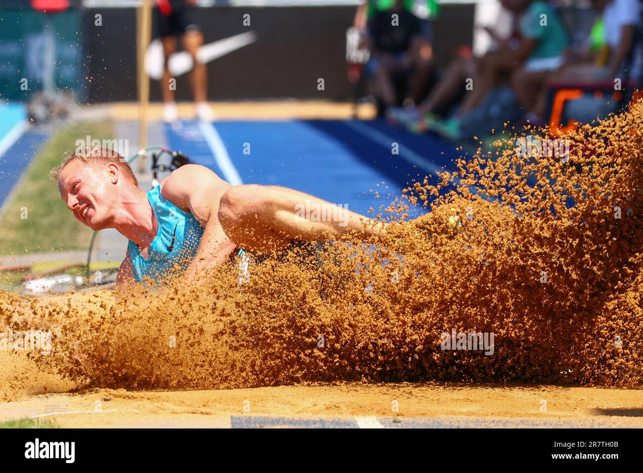 Ratingen, Germania, 17.06.2023: World Athletics Combined Events Tour – Gold. Mens Long Jump, Rik Taam, NED Credit: NewsNRW / Alamy Live News Foto Stock