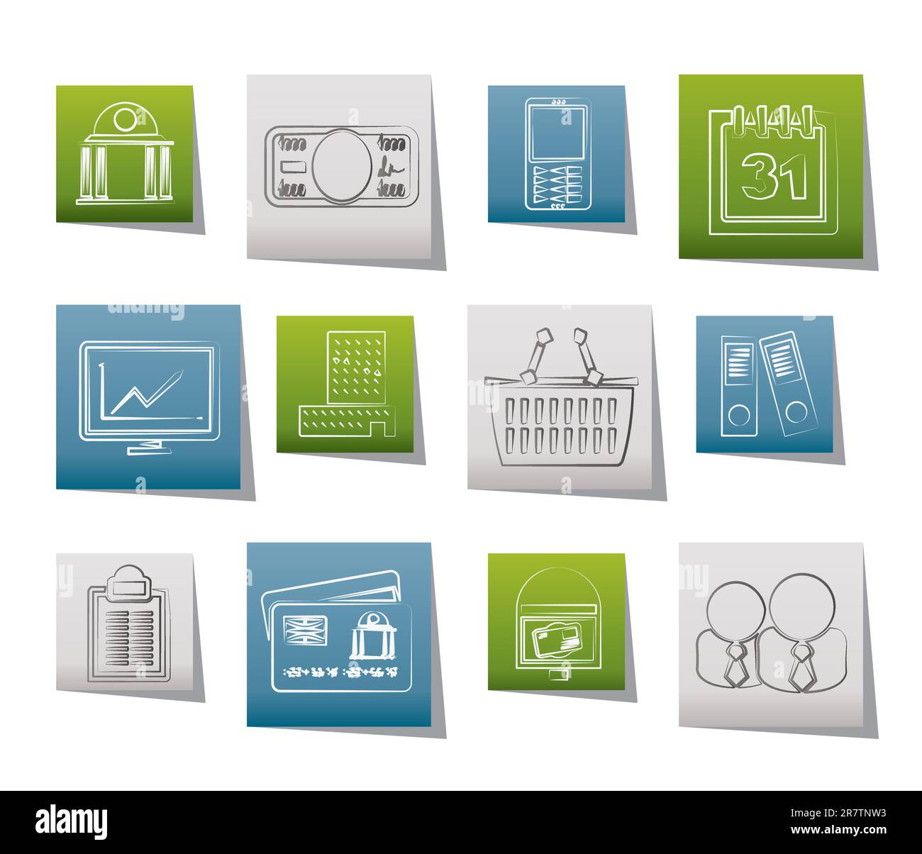 Affari e finanza icone - vettore icona impostare Illustrazione Vettoriale