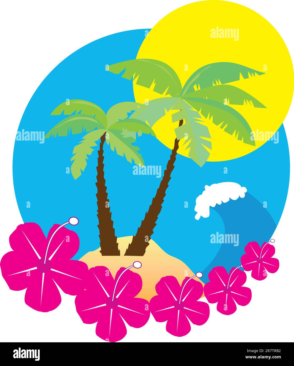 illustrazione vettoriale dell'icona spiaggia Illustrazione Vettoriale