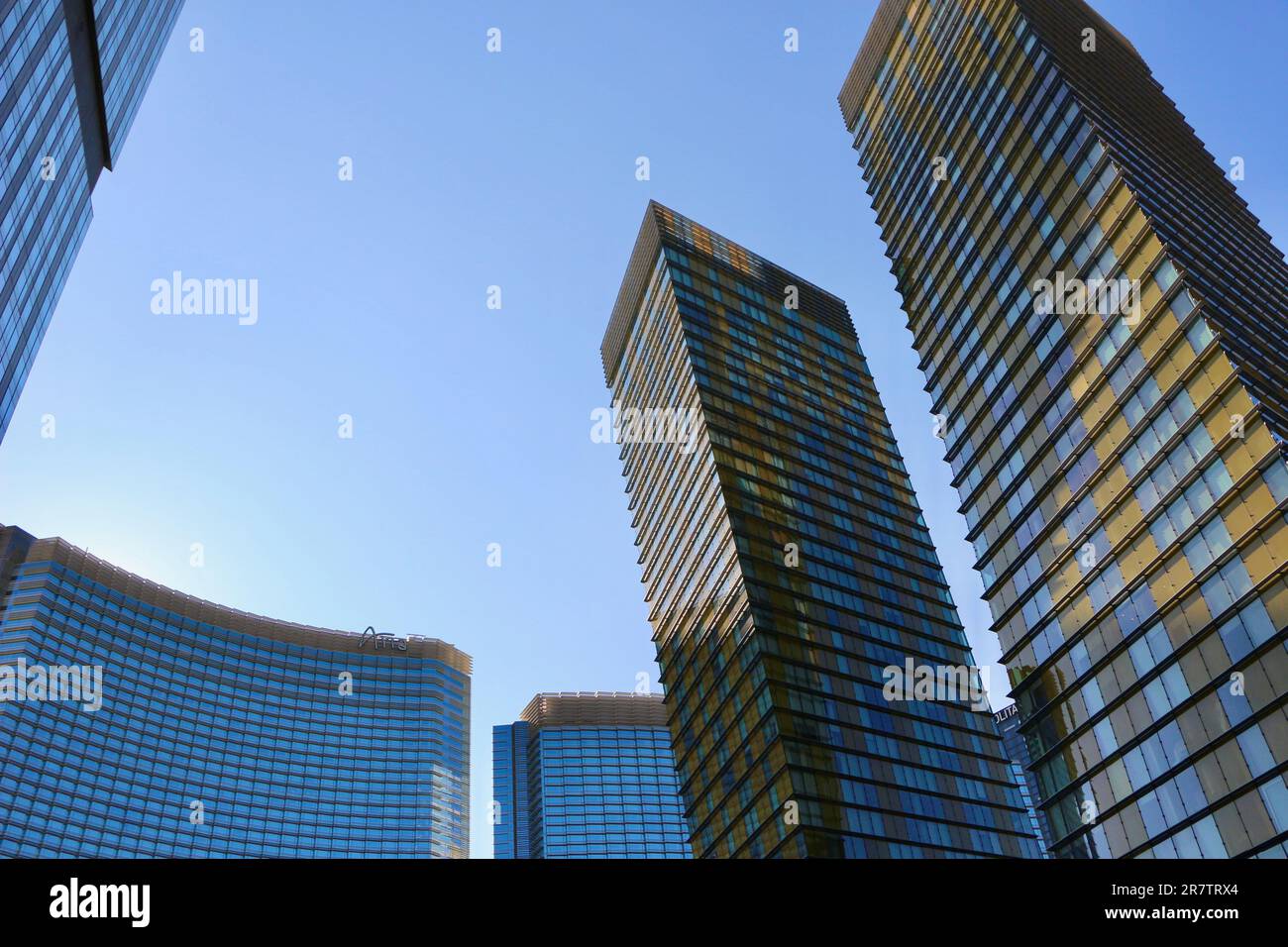 Veer Towers grattacieli residenziali complesso CityCenter Las Vegas Strip Las Vegas Nevada USA Foto Stock