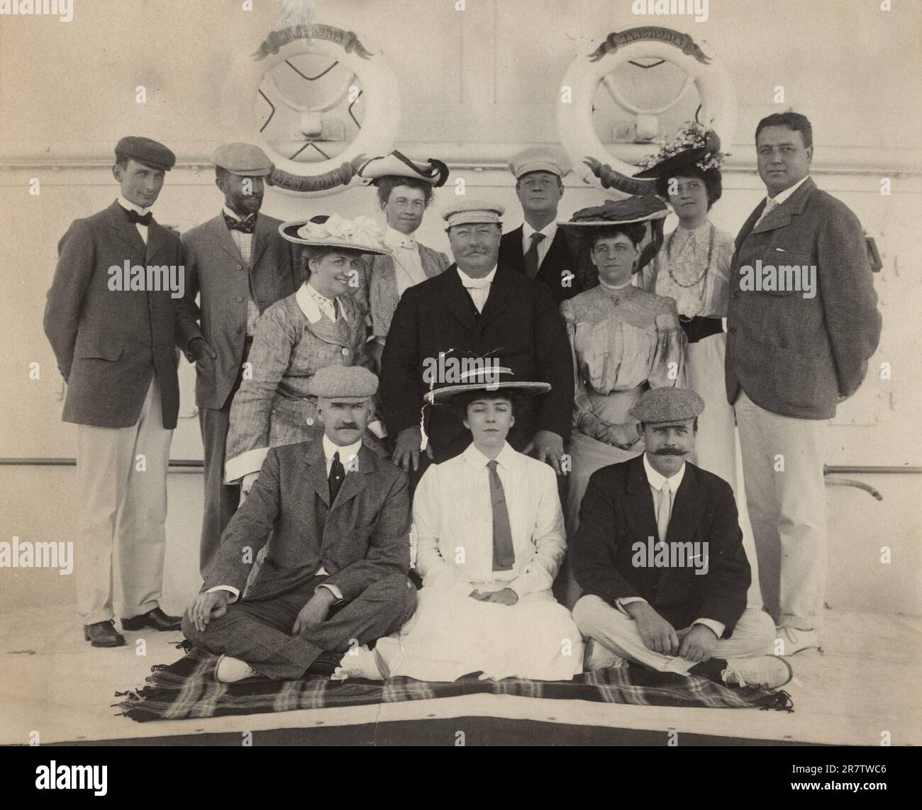 William Howard Taft, Alice Roosevelt Longworth e Nicholas Longworth 1905 Foto Stock