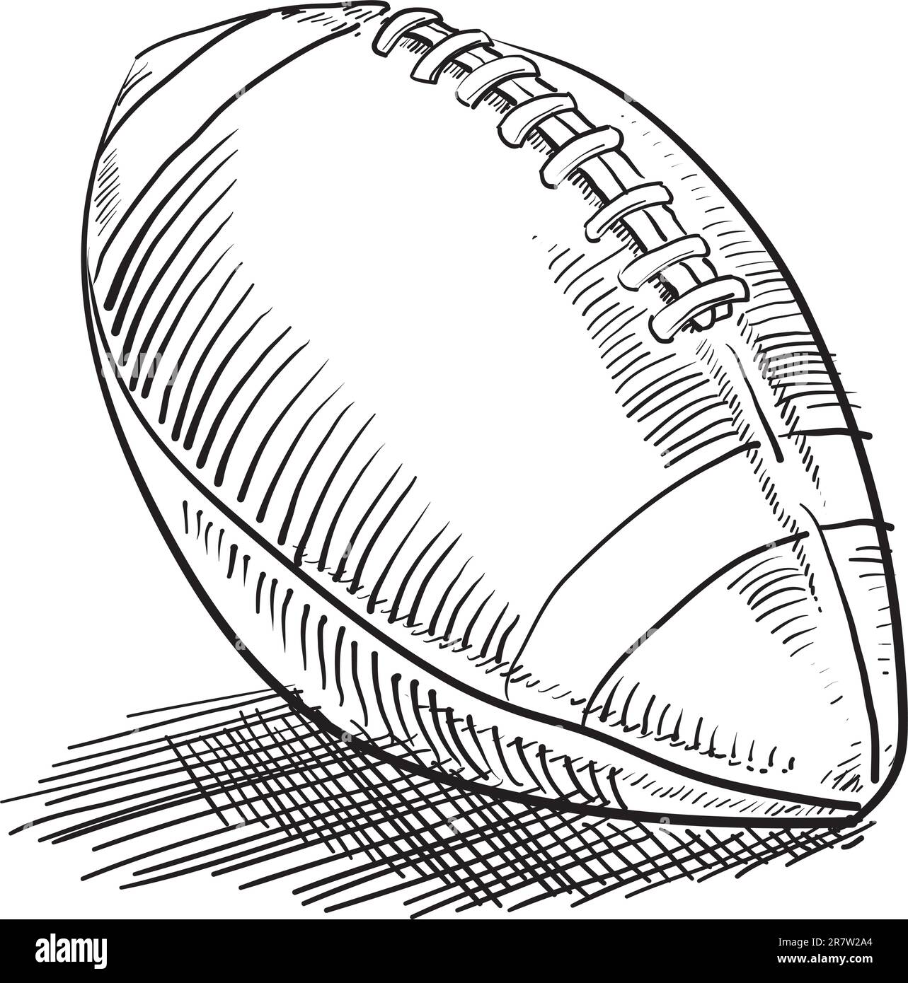 Illustrazione sportiva di football americano in stile Doodle in formato vettoriale Illustrazione Vettoriale