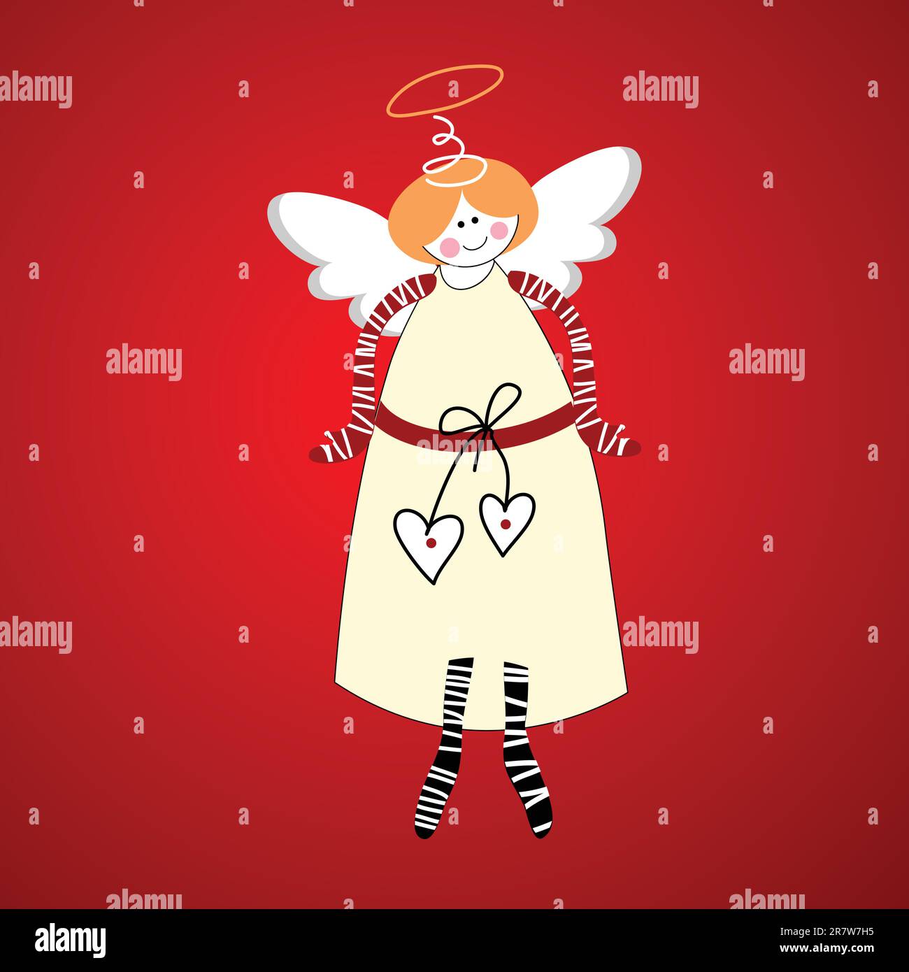 Angel. Simbolo di felicità e amore. Vettore. Illustrazione Vettoriale