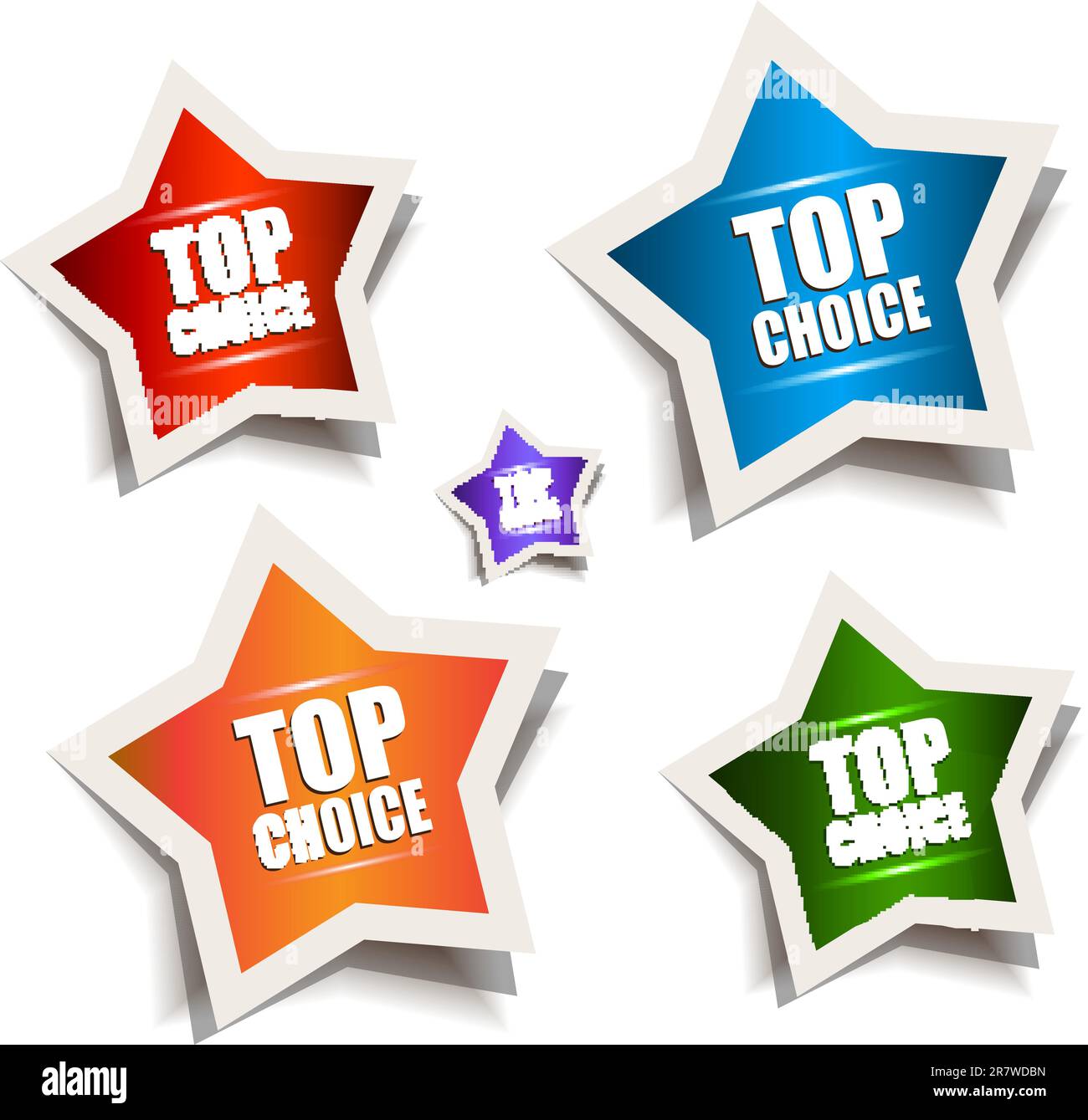 Voce a fumetti stellari con motivo Best Choice e colori vivaci con una luce stellare all'interno. Le ombre sono trasparenti. Illustrazione Vettoriale Voce a fumetti stellari con motivo Best Choice e colori vivaci con una luce stellare all'interno. Le ombre sono trasparenti. Illustrazione Vettoriale