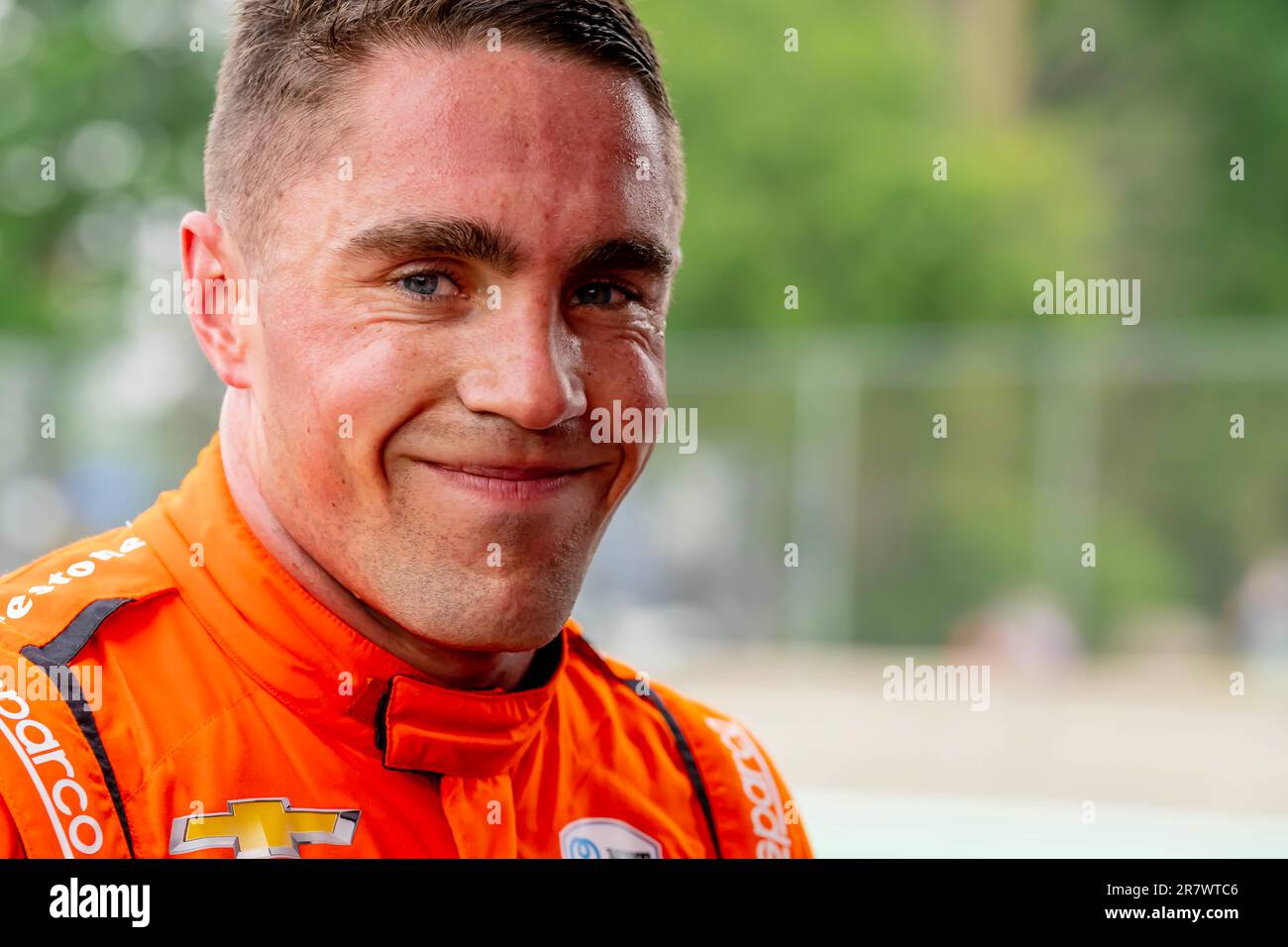 Lago Elkhart, WISCONSIN, Stati Uniti. 17th giugno, 2023. Il pilota DELLA INDYCAR Series, BENJAMIN PEDERSEN (R) (55) di Copenhagen, Danimarca, si qualifica per il Sonsio Grand Prix in Road America a Elkhart Lake, WI, USA. (Credit Image: © Walter G. Arce Sr./ZUMA Press Wire) SOLO PER USO EDITORIALE! Non per USO commerciale! Foto Stock