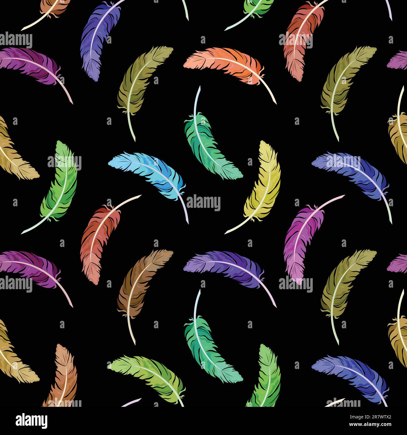 Piume pattern, abstract seamless texture arte vettoriale illustrazione Illustrazione Vettoriale