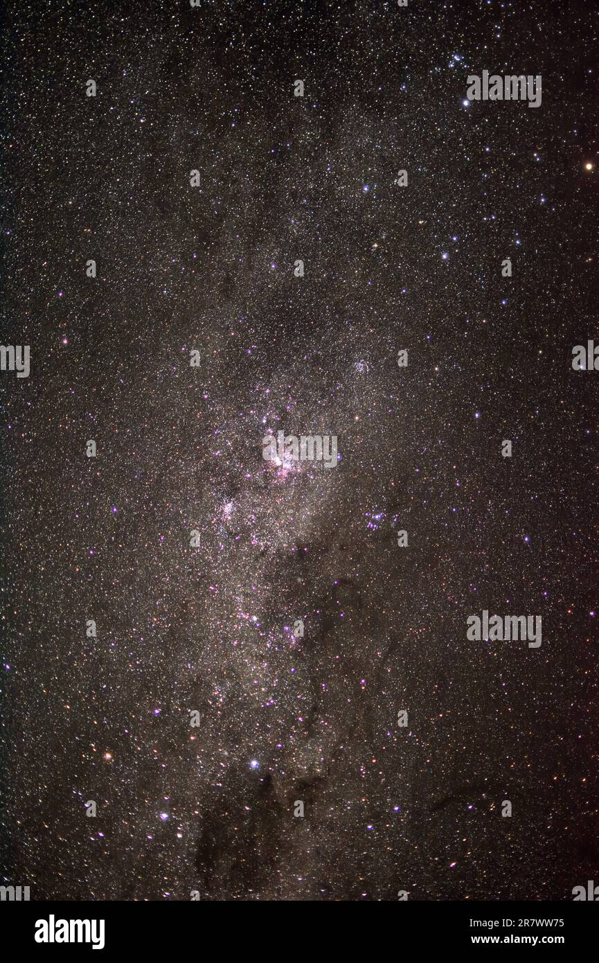 Cielo stellato sul deserto di Atacama in Cile Foto Stock