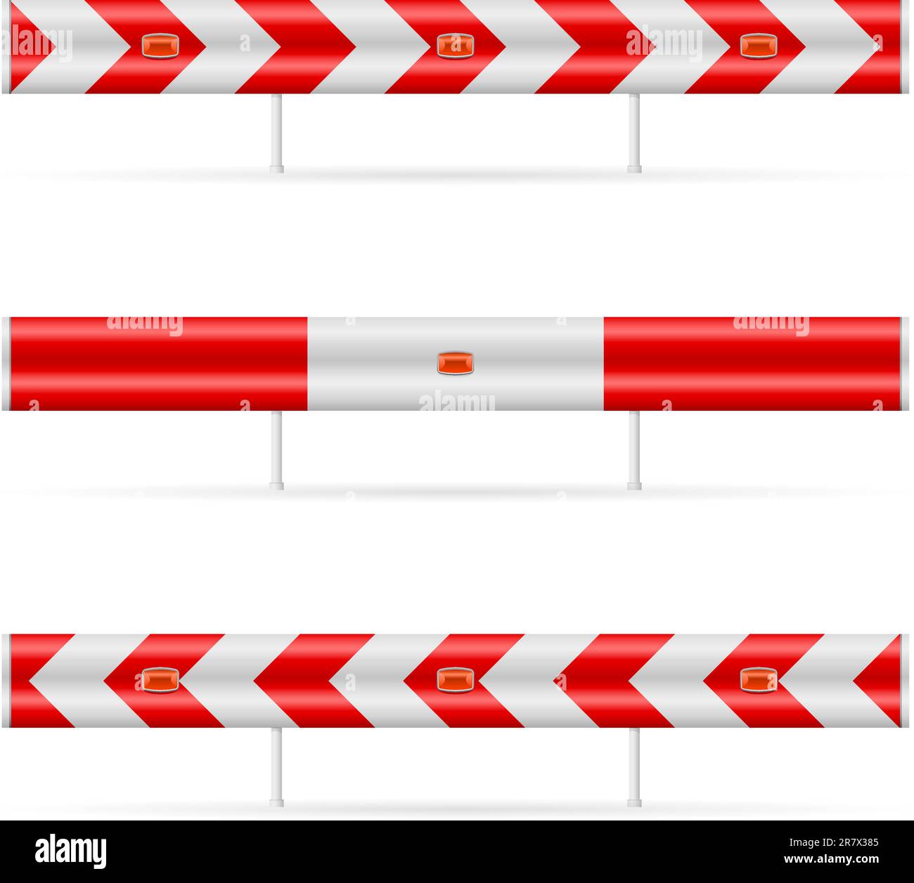 Costruzione barricata - blocco stradale. Immagine su sfondo bianco Illustrazione Vettoriale