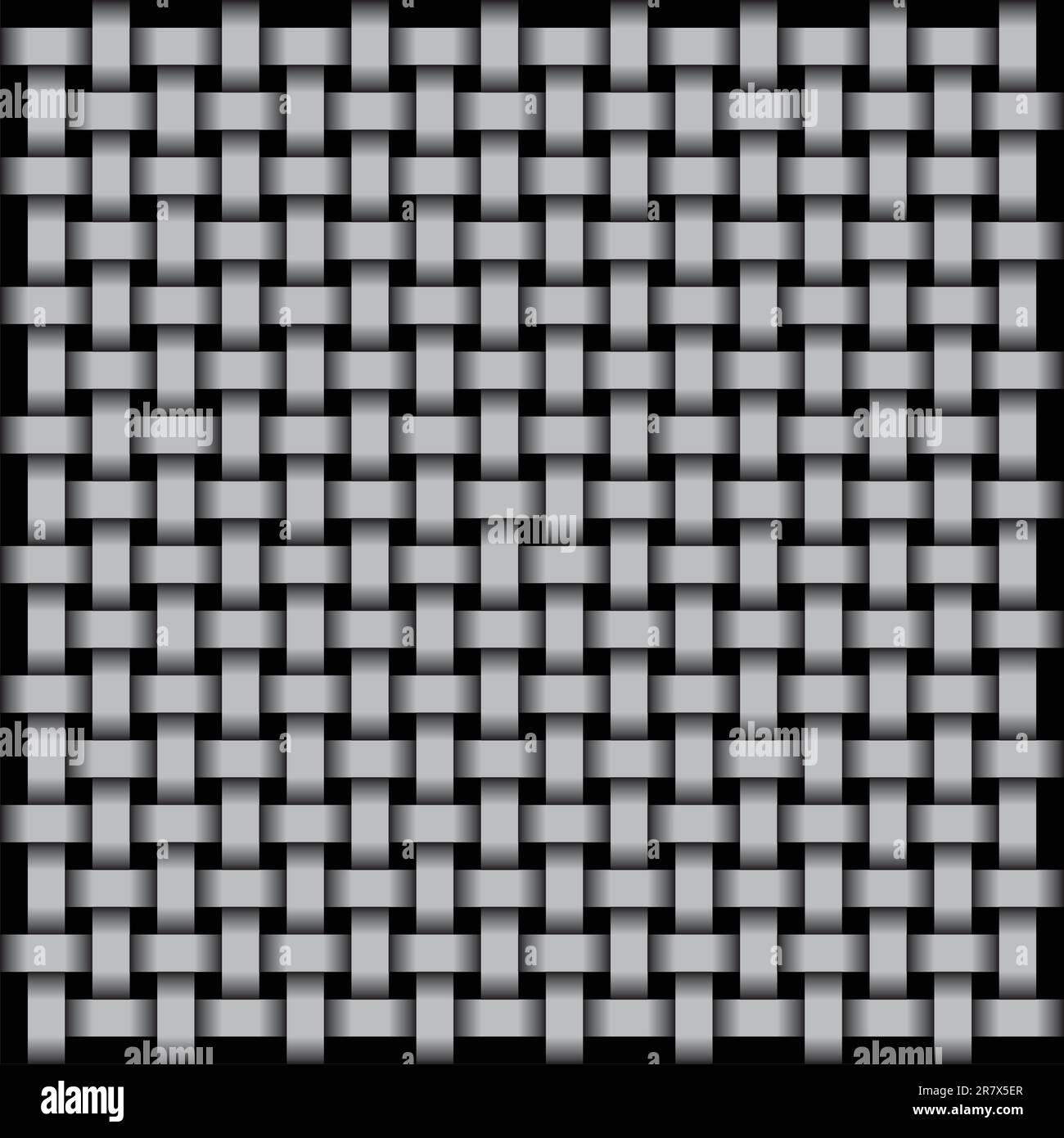 Motivo vettoriale monocromatico astratto - nastri ritorti Illustrazione Vettoriale