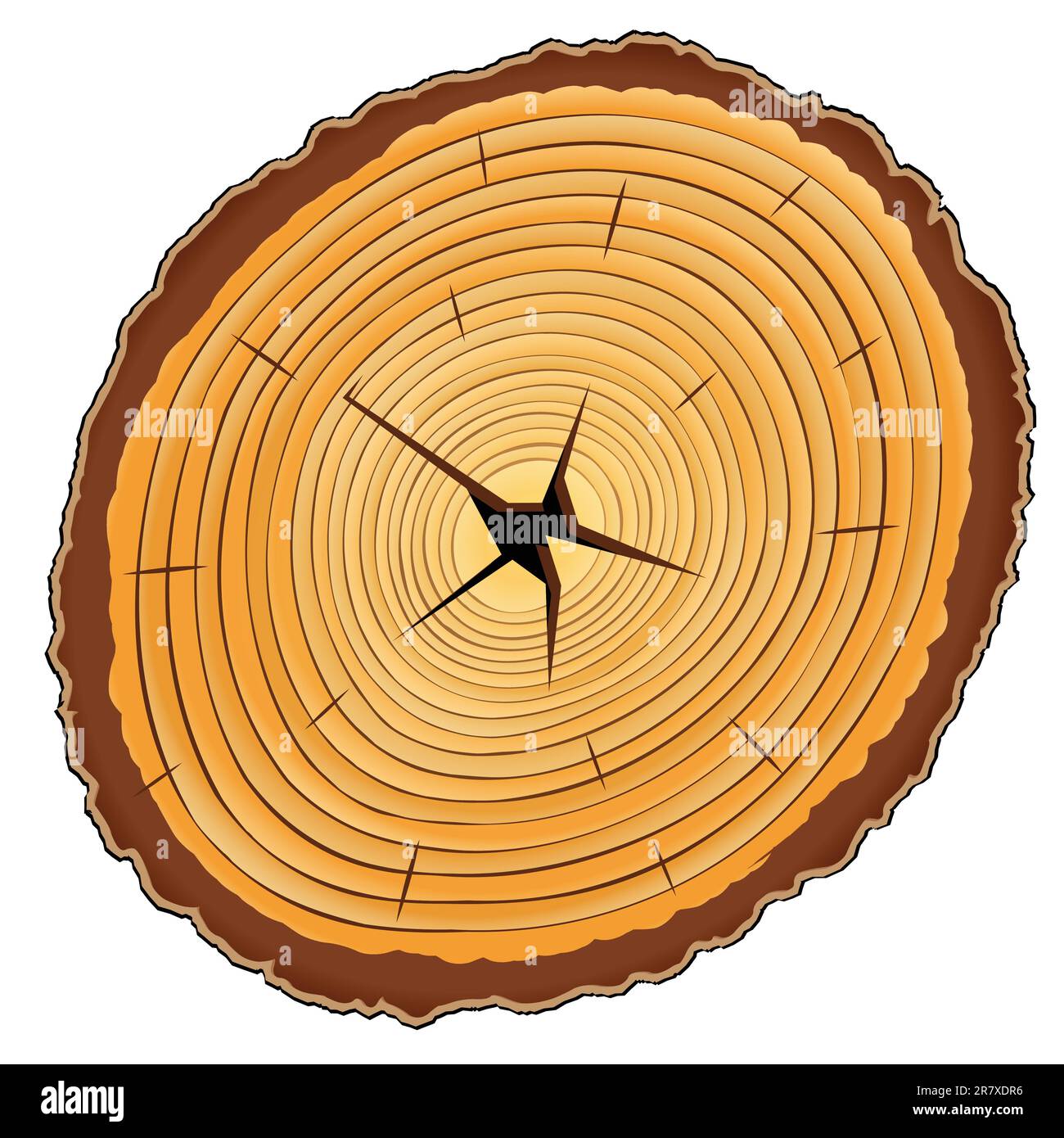 Croce di legno profilato contro uno sfondo bianco, astratto arte vettoriale illustrazione; immagine contiene la trasparenza Illustrazione Vettoriale