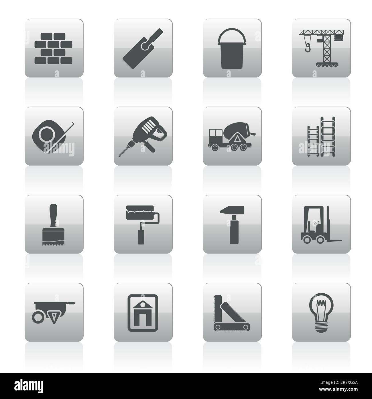 La costruzione e la creazione di icone - vettore icona impostare Illustrazione Vettoriale