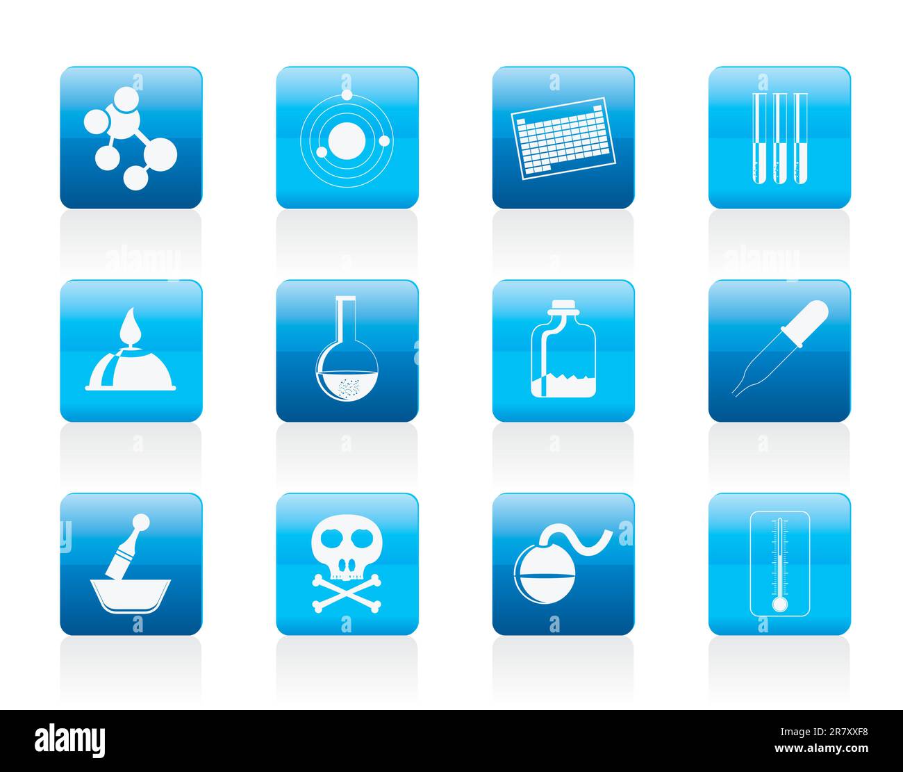 Industria chimica icone - vettore icona impostare Illustrazione Vettoriale