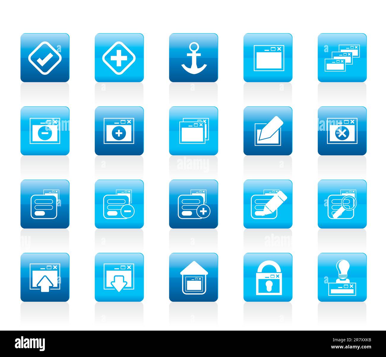 Applicazione, programmazione, Server e computer icone vector Icon Set 1 Illustrazione Vettoriale