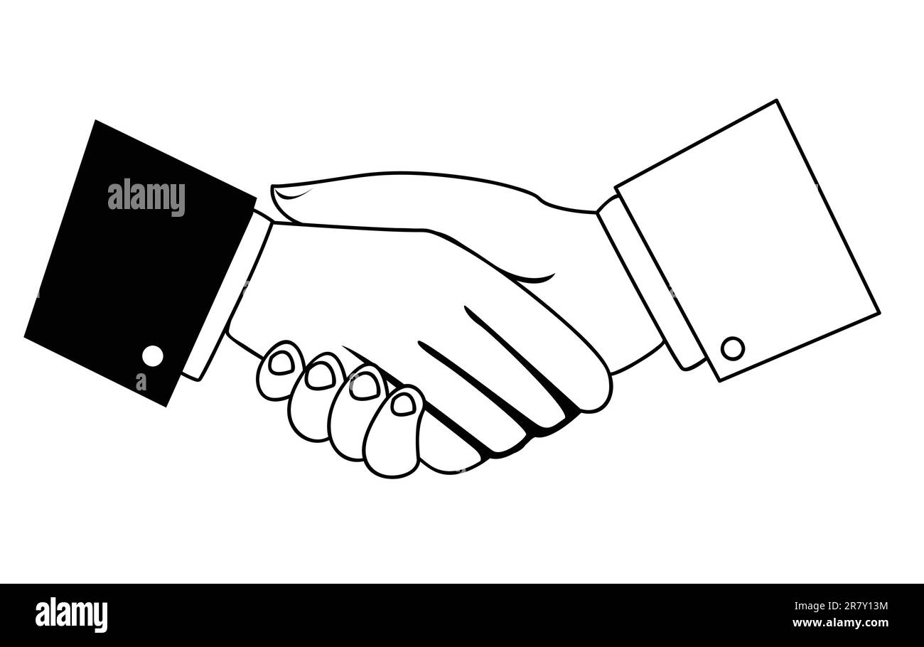 Imprenditori stringono le mani Illustrazione Vettoriale