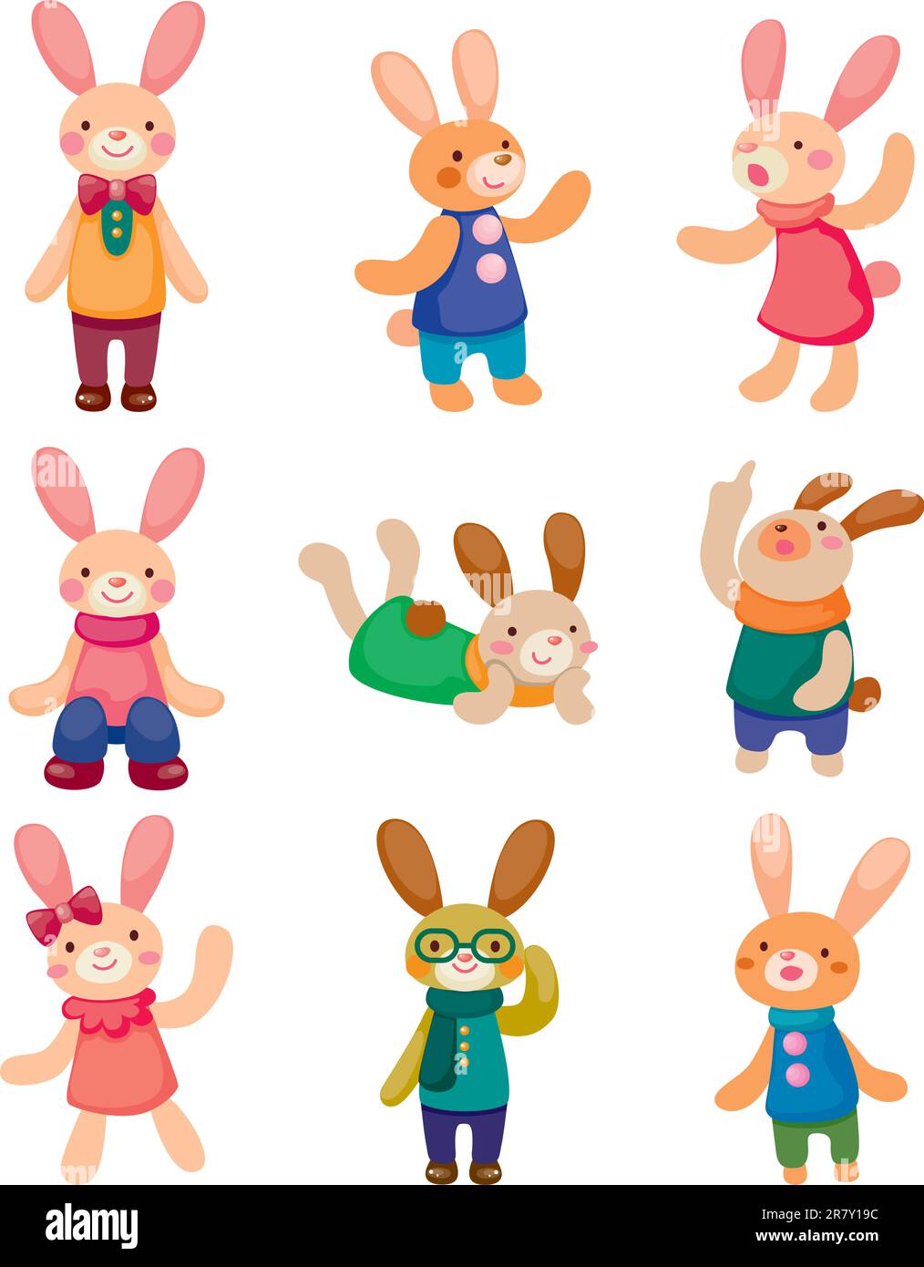 set di coniglio Illustrazione Vettoriale