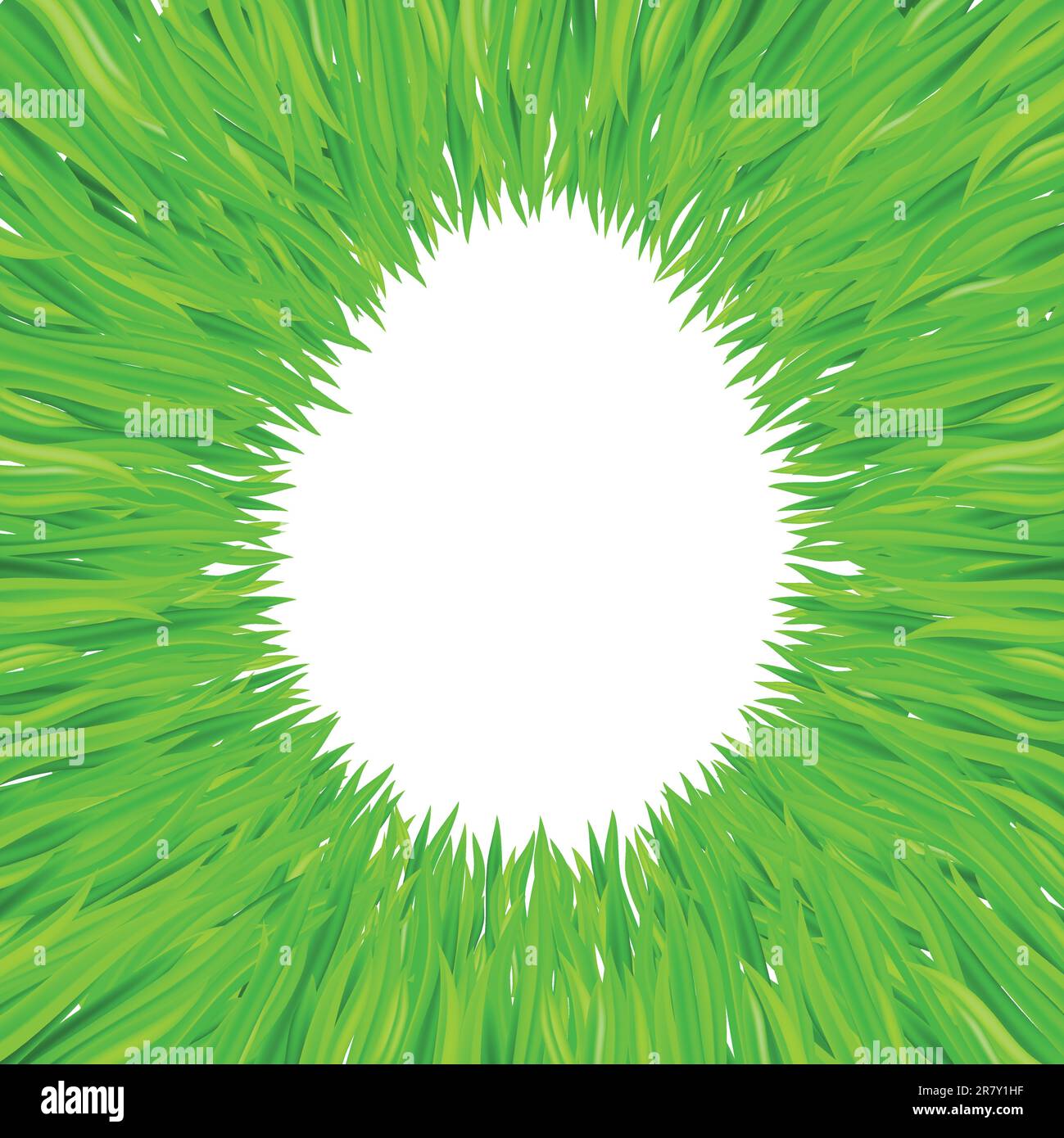 Il contorno dell'uovo dell'erba. Illustrazione per il design Illustrazione Vettoriale