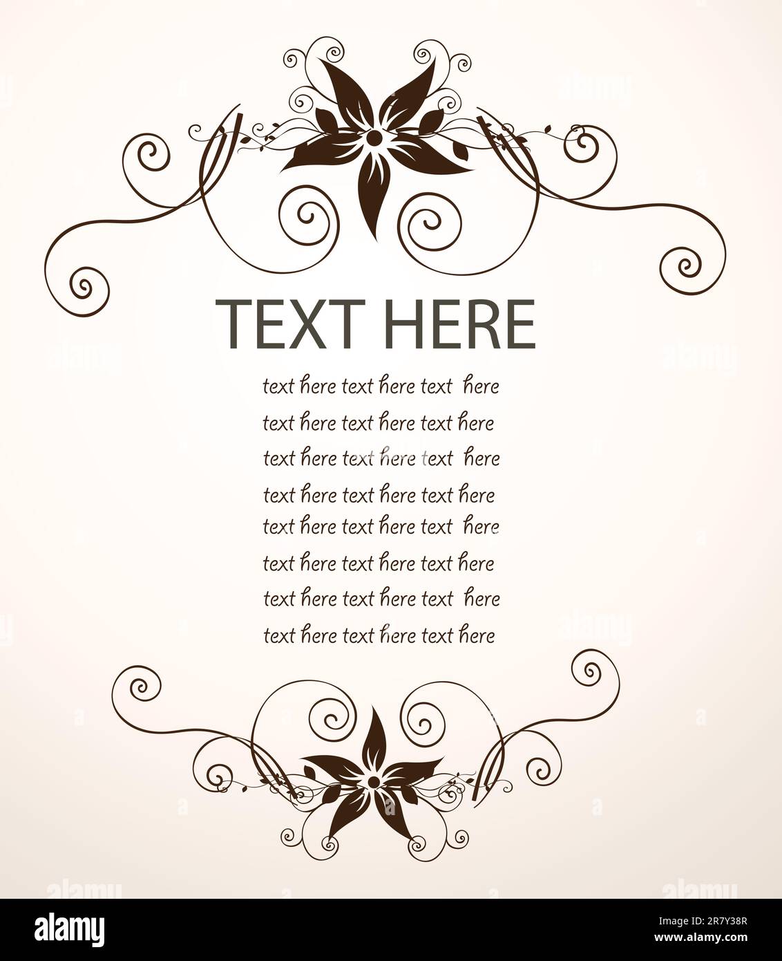 Vintage cornice floreale Illustrazione Vettoriale