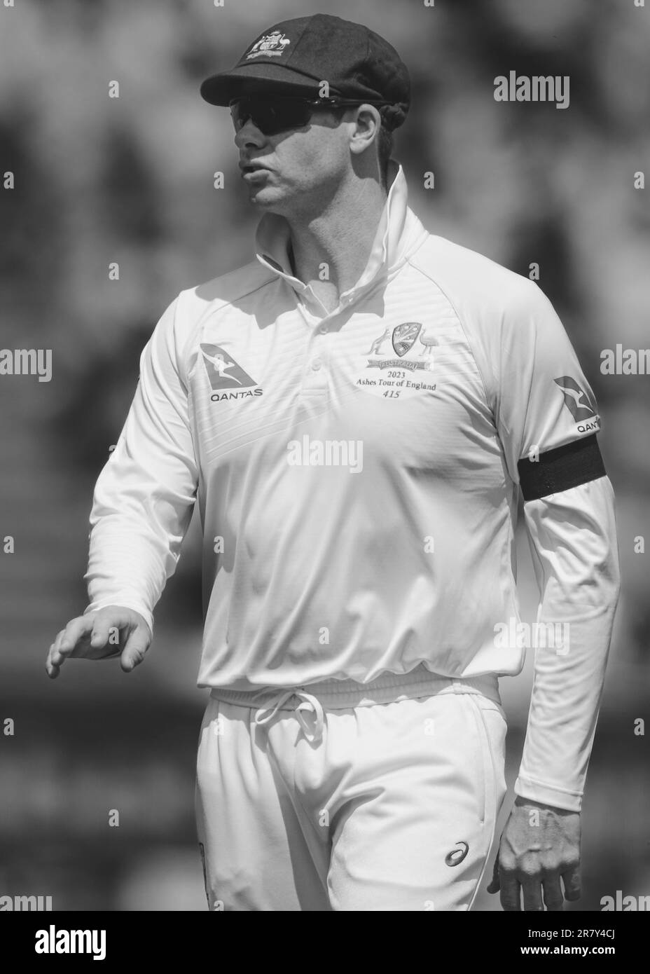 Edgbaston Cricket Stadium, Birmingham, Regno Unito. 16 giugno 2023 alle ore 1100hrs. Inghilterra uomini contro Australia uomini nel test di cricket Ashes giorno 1. Foto: Mark Dunn/Alamy, Foto Stock