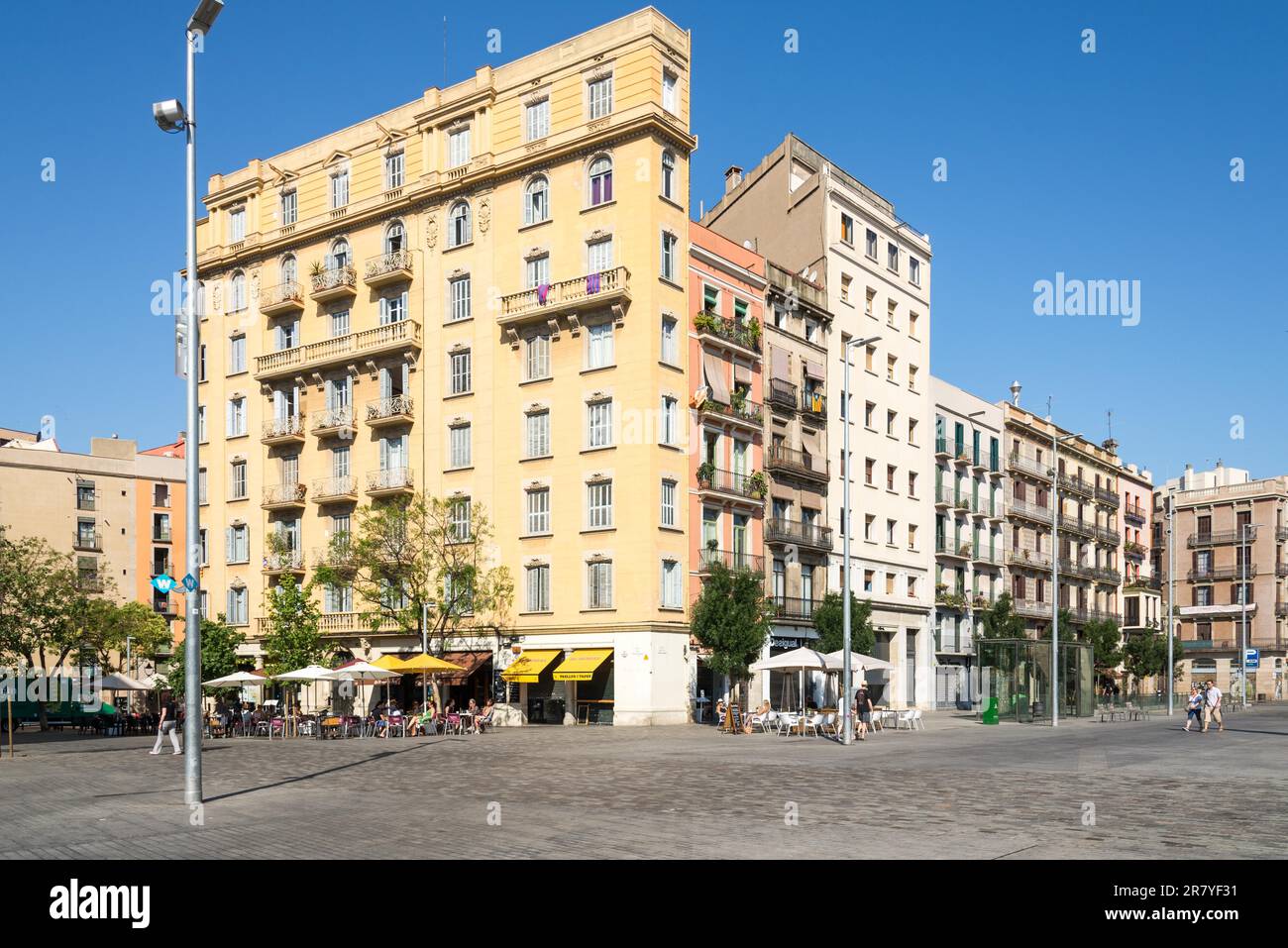 Modernismo catalano nel quartiere di Barcellona di El Born. Il quartiere fa parte del centro storico, il Ciutat Vella vicino all'Estacion de Foto Stock