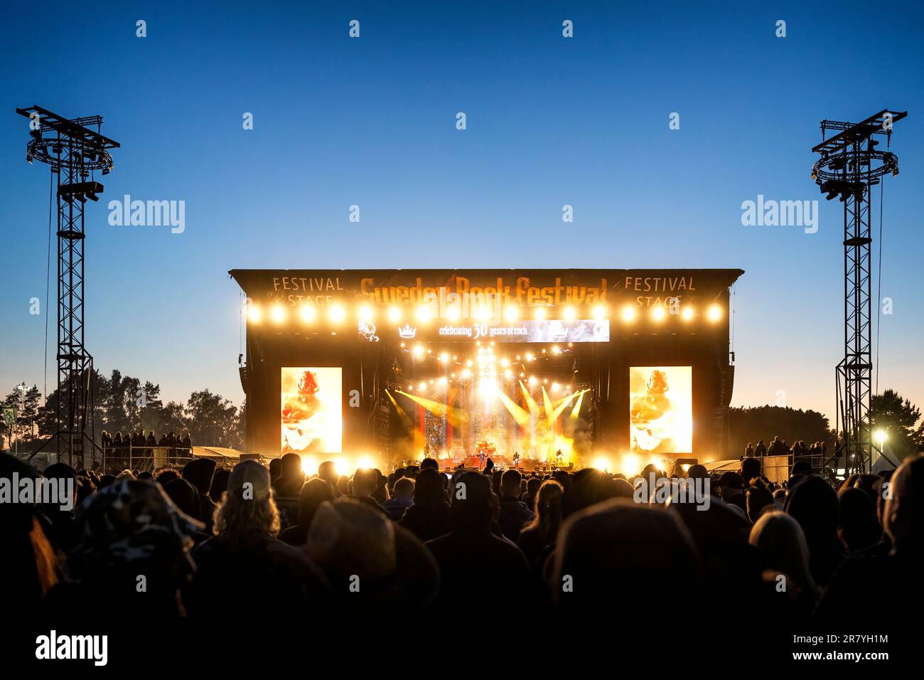 Solvesborg, Svezia. 10th, giugno 2023. La band svedese Ghost suona un concerto dal vivo durante il festival di musica svedese Swedish Rock Festival 2023 a Solvesborg.(Photo credit: Gonzales Photo - Terje Dokken). Foto Stock