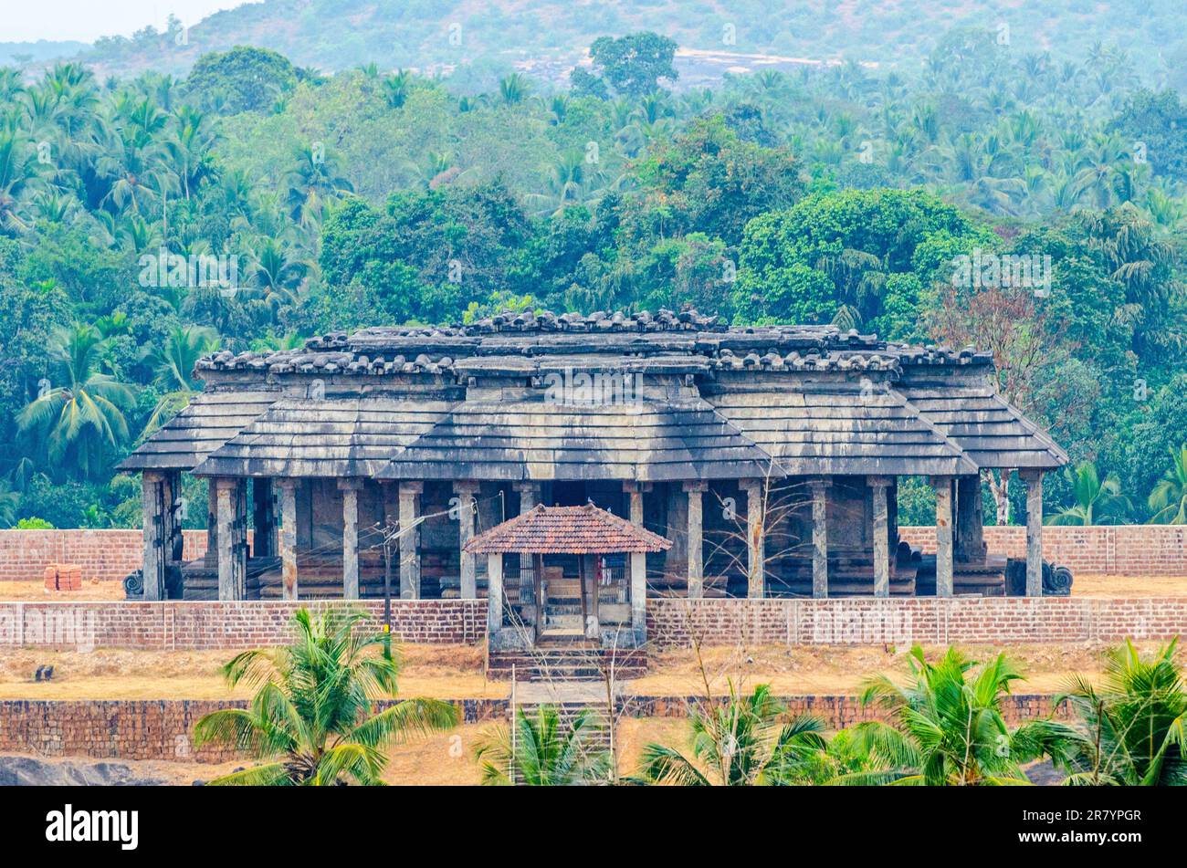 Shri Chaturmukha Jaina Basadi, un tempio di Jain a Karkala, Mangalore, India Foto Stock
