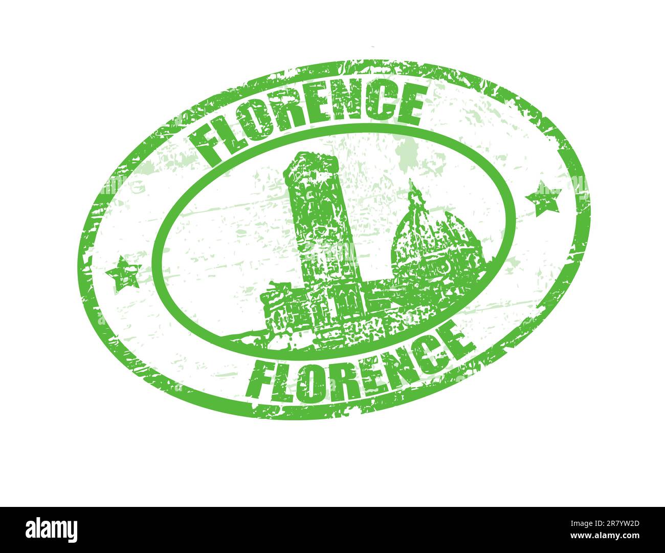 Timbro in gomma grunge con la parola Florence Inside, illustrazione vettoriale Illustrazione Vettoriale