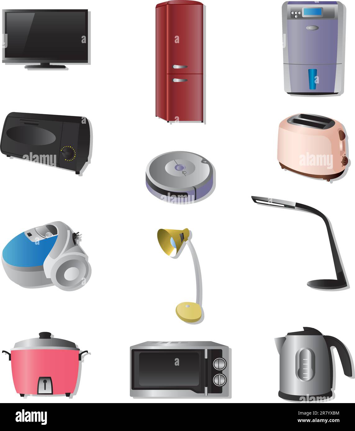 icone degli elettrodomestici Illustrazione Vettoriale